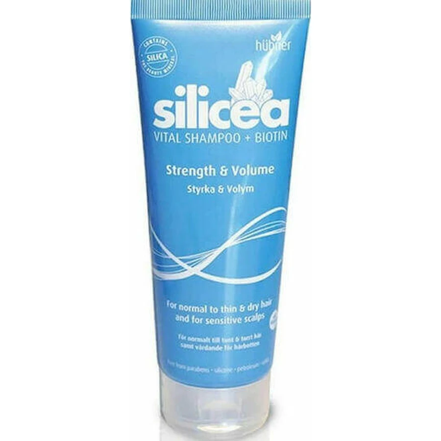 Hubner Silica Vital Biotin Strength & Volume Шампунь від випадіння волосся з біотином для чутливої шкіри голови для сухого волосся 200 мл: ціни та характеристики