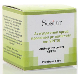 Sostar Focus Денний зволожуючий та омолоджуючий крем для обличчя SPF30 з гіалуроновою кислотою та пантенолом 50мл