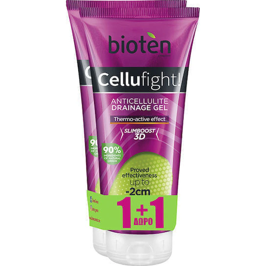 Гель від целюліту Bioten Cellufight проти целюліту для сідниць термоактивний -2см Стегна 2х200мл 400мл: ціни та характеристики