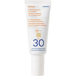 Korres Yogurt Йогуртовий водостійкий сонцезахисний крем для обличчя SPF30 з пігментом 40мл