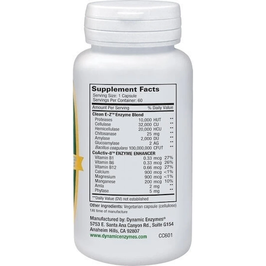 Dynamic Enzymes Clean E-Z Candida 60 капс.: ціни та характеристики