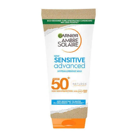 Garnier Ambre Solaire Advanced Advanced Sensitive Hypoallergenic Water Resistant Sunscreen Body Cream SPF50+ 200ml: цены и характеристики