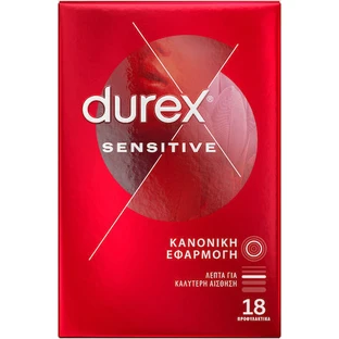 Durex Sensitive Prezervative Чутливий попередній консервант Durex Sensitive Prezervative 18шт