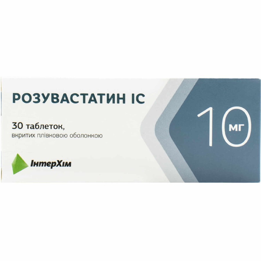 Розувастатин IC табл. в/плівк. обол. 10 мг блістер №30: ціни та характеристики
