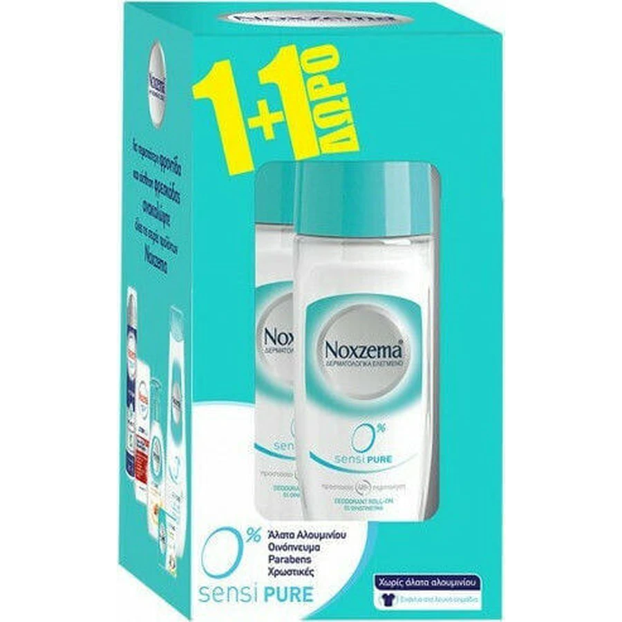 Noxzema 0% Sensi Pure Deodorant 48h Roll-On Дезодорант без алюминия 2х50 мл: цены и характеристики