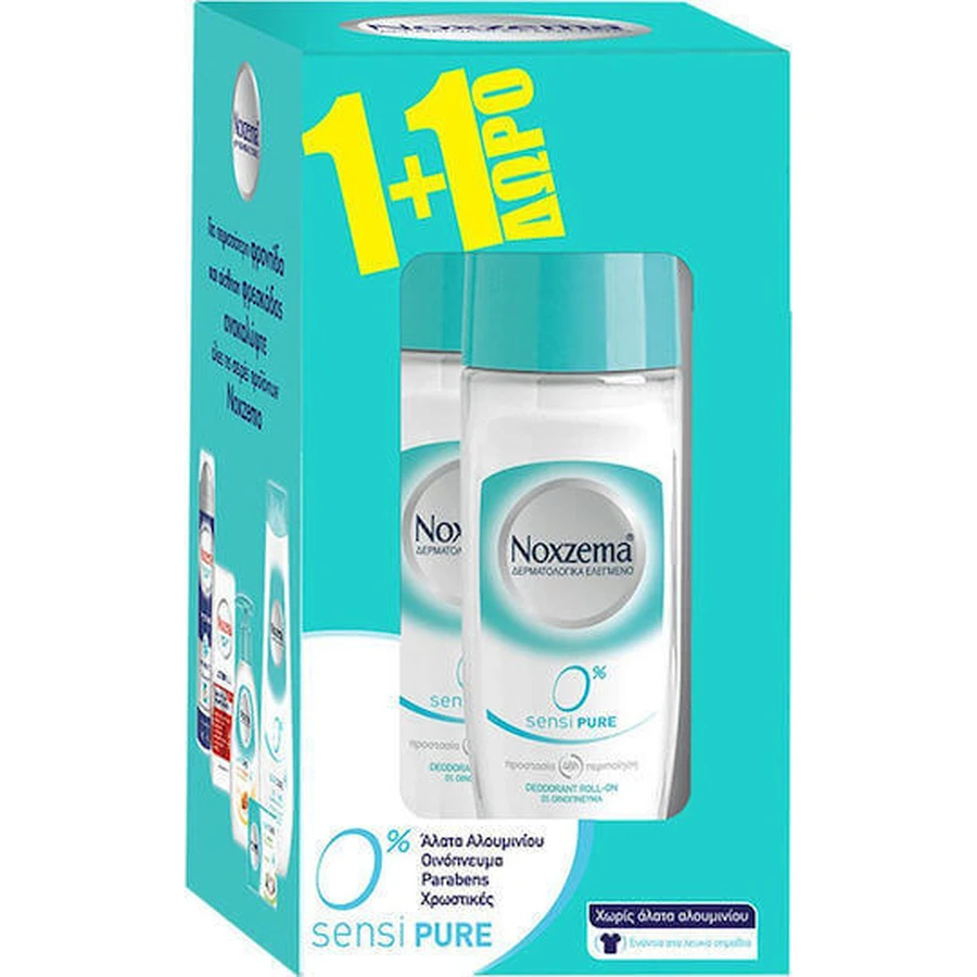 Noxzema 0% Sensi Pure Deodorant 48h Roll-On Дезодорант без алюминия 2х50 мл: цены и характеристики
