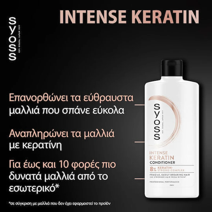 Syoss Keratin Blue Lotus Восстанавливающий/питательный кондиционер для всех типов волос 440 мл: цены и характеристики