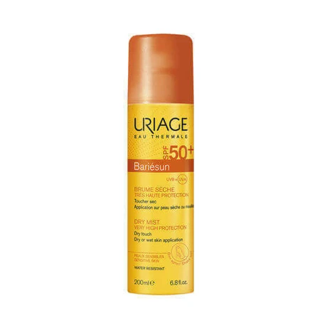 Uriage Bariesun Bariesun Dry Mist Сонячний водостійкий крем для обличчя та тіла SPF50 200 мл: ціни та характеристики