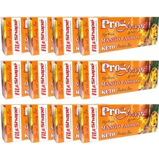 Кето-батончики Fit & Shape Proshape с 30% протеина и вкусом страстного манго 24x40 гр.