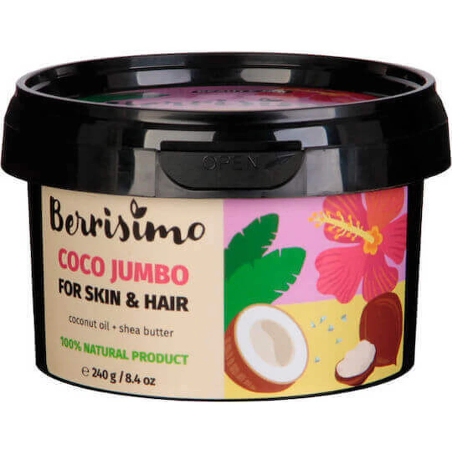 Beauty Jar Berrisimo Coco Jumbo Butter Body Moisturiser с ароматом кокоса 240 мл: цены и характеристики