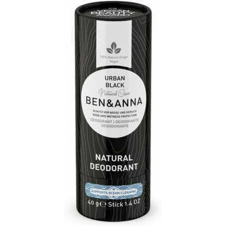 Ben & Anna Urban Black Дезодорант Натуральний дезодорант Натуральний дезодорант-стік Aluminium Free 40гр: ціни та характеристики