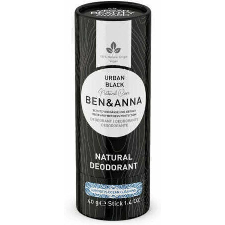 Ben & Anna Urban Black Дезодорант Натуральний дезодорант Натуральний дезодорант-стік Aluminium Free 40гр: ціни та характеристики