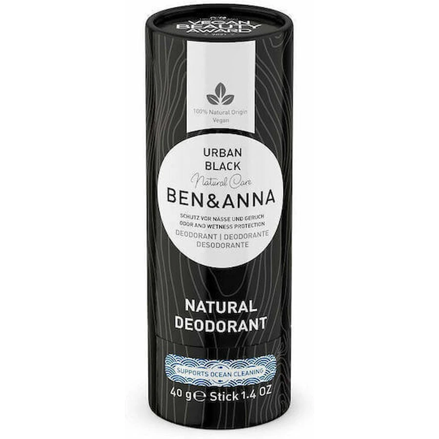 Ben & Anna Urban Black Дезодорант Натуральний дезодорант Натуральний дезодорант-стік Aluminium Free 40гр: ціни та характеристики