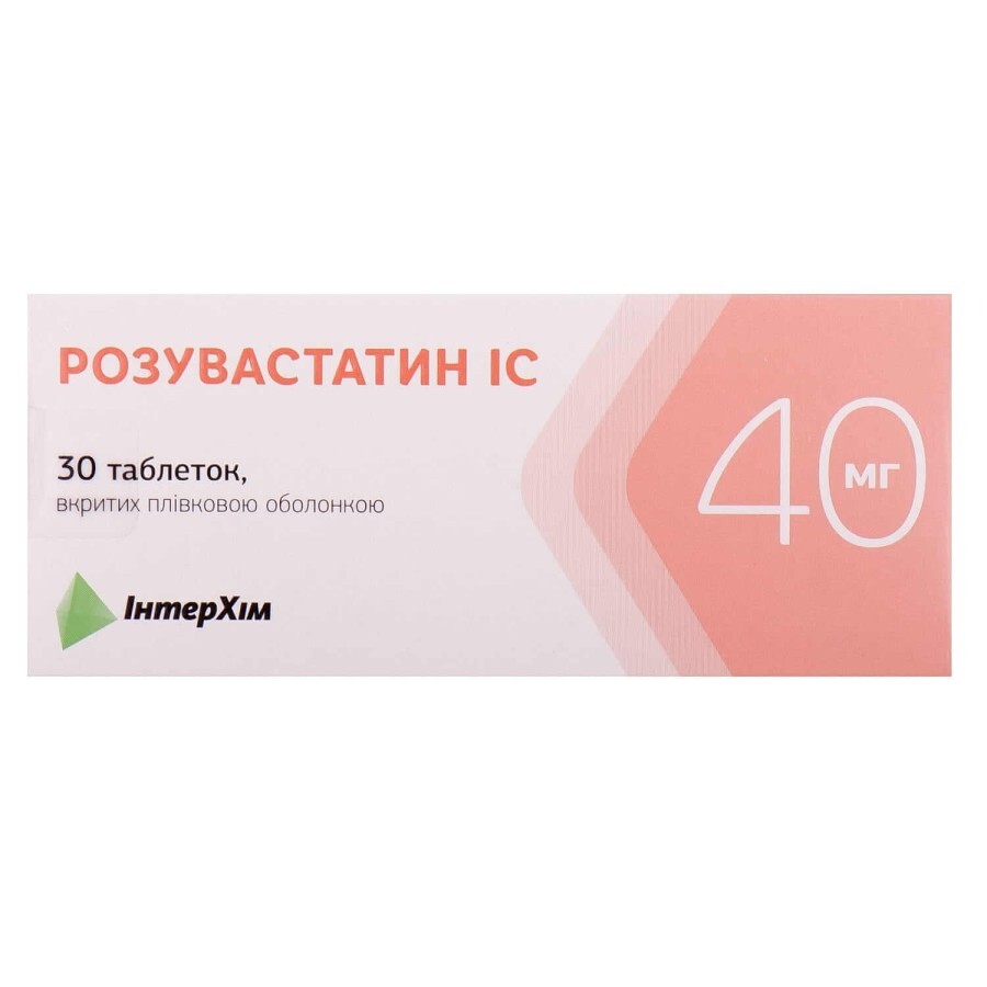 Розувастатин IC табл. п/плен. оболочкой 40 мг блистер №30: цены и характеристики