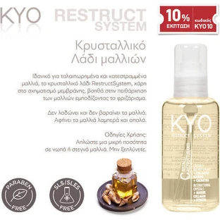 KYO Restruct System Кристали відновлююча олія для волосся 100мл
