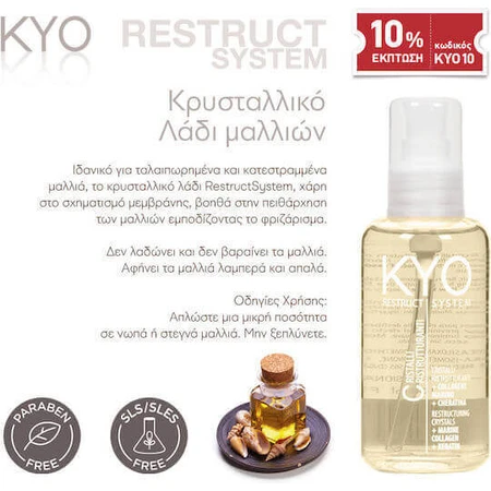 KYO Restruct System Кристали відновлююча олія для волосся 100мл: ціни та характеристики
