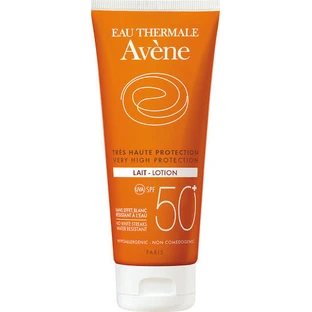 Водостійкий сонцезахисний крем для обличчя та тіла Eau Thermale Avène Lait SPF50 250 мл