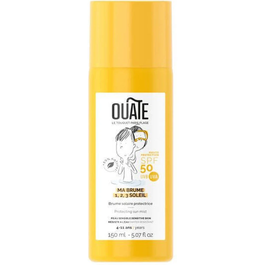 Ouate 1,2,3 Soleil Водостійкий дитячий сонцезахисний крем-спрей SPF50 150мл 1301018: ціни та характеристики
