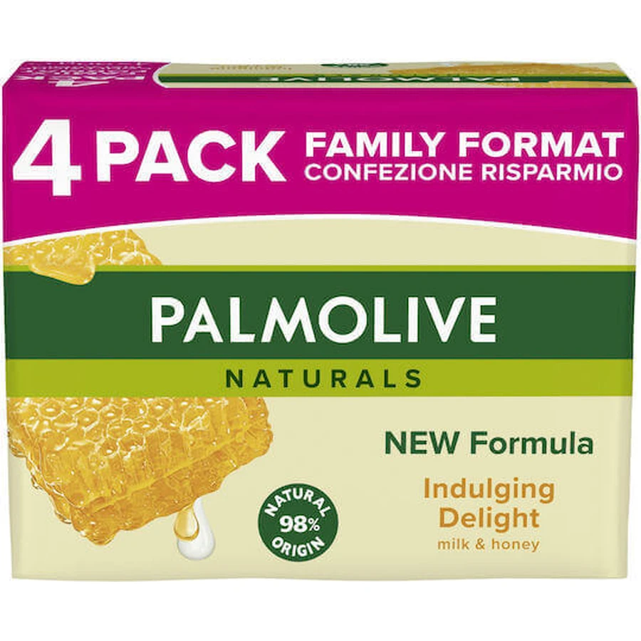 Молочно-медове мило для тіла Palmolive 4х90гр: ціни та характеристики