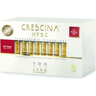 Labo Crescina Transdermic HFSC 500 Ампулы для волос от выпадения для мужчин 40х3,5 мл