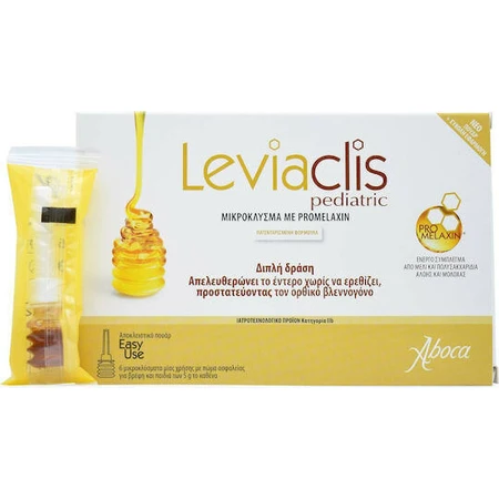 Aboca Leviaclis Педиатрический микроклизмы с промелаксином для детей 6 х 5 гр: цены и характеристики