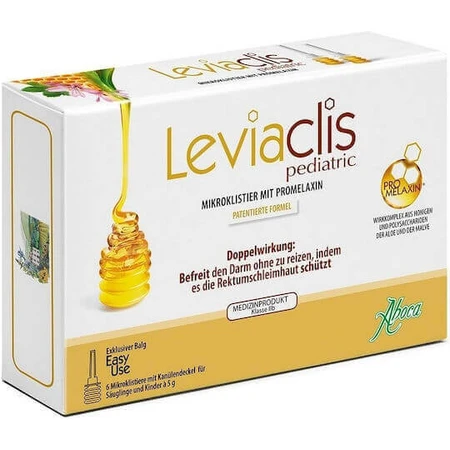 Aboca Leviaclis Педиатрический микроклизмы с промелаксином для детей 6 х 5 гр: цены и характеристики