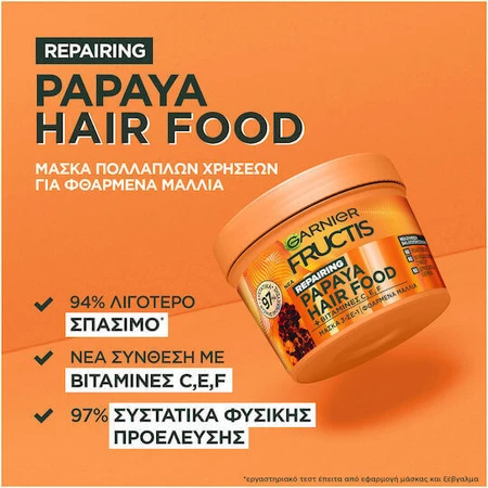 Garnier Fructis Papaya Маска для відновлення волосся з папайєю 400 мл: ціни та характеристики