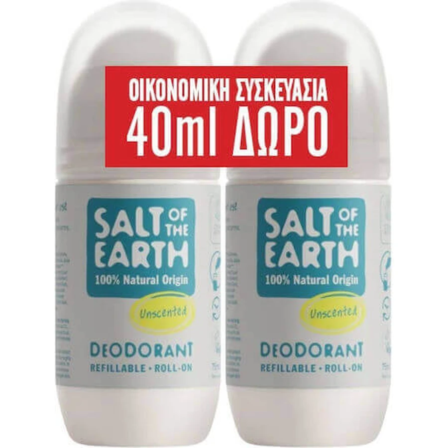 Дезодорант-рулон "Сіль Землі" Salt Earth Vegan Roll-On Deodomant 2х75мл: ціни та характеристики