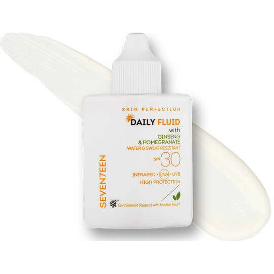 Seventeen Daily Fluid Водостойкий солнцезащитный лосьон для лица SPF30 35 мл: цены и характеристики