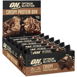 Optimum Nutrition Хрусткі батончики з протеїном 20г зі смаком шоколадного брауні зі смаком шоколаду 10х65г