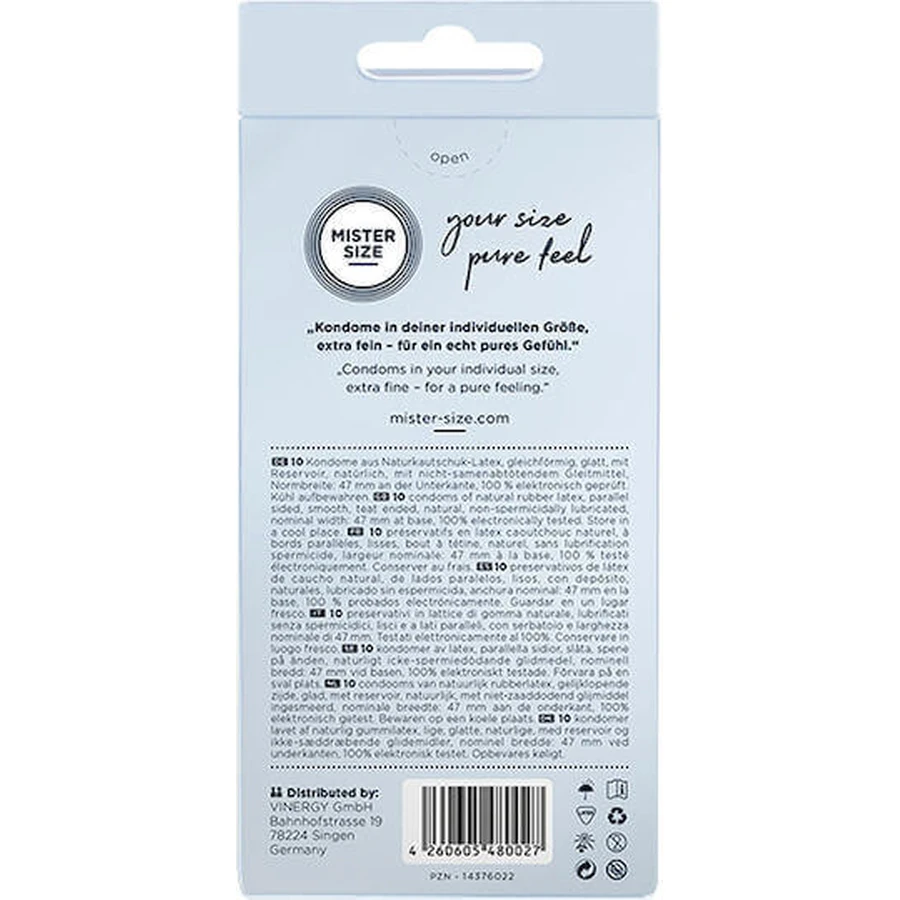 Mister Size Extra Fine Size 47mm Пресервант 10шт: ціни та характеристики