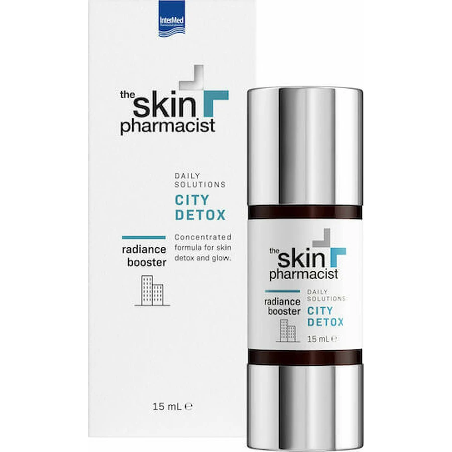 InterMed The Skin Pharmacist City Детокс-сироватка Зволожуюча та антивікова сироватка для обличчя Бустер для детоксикації та сяйва 15 мл: ціни та характеристики