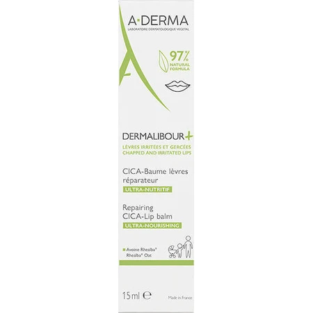 A-Derma Восстанавливающий бальзам для губ CICA-Lip Ultra-Nourishing Dermalibour+ 15 мл: цены и характеристики