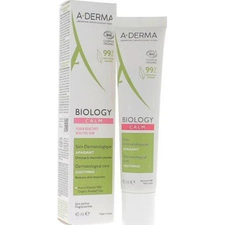 A-Derma Biology Calm Увлажняющий крем для лица 24 часа против покраснений с алоэ вера 40 мл: цены и характеристики