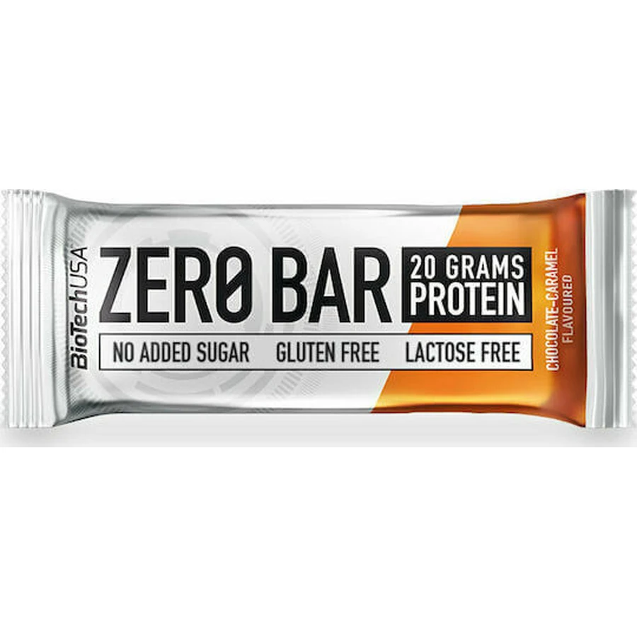 Biotech USA Zero Bar з нативним сироватковим ізолятом 40% протеїну та шоколадно-карамельним батончиком зі смаком карамелі 50гр: ціни та характеристики