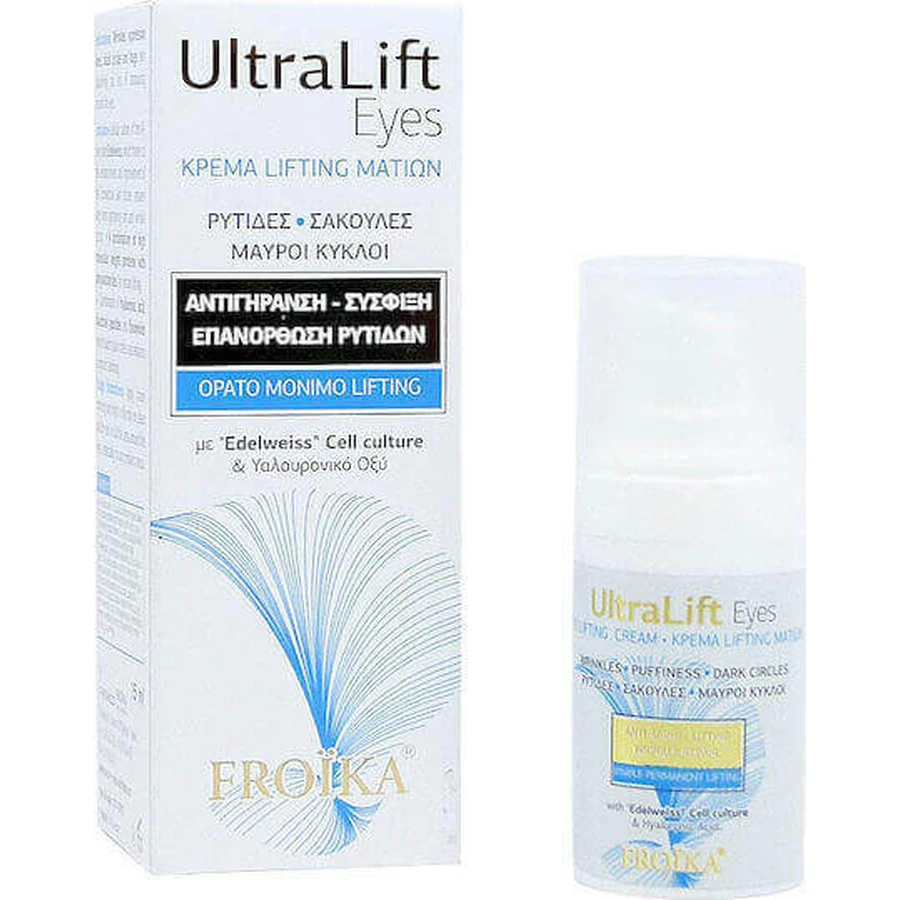 Froika UltraLift Антивіковий і тонізуючий крем для повік з гіалуроновою кислотою 15мл: ціни та характеристики