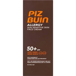 Piz Buin Sensitive Cream Водостойкий солнцезащитный крем для лица SPF50 50 мл