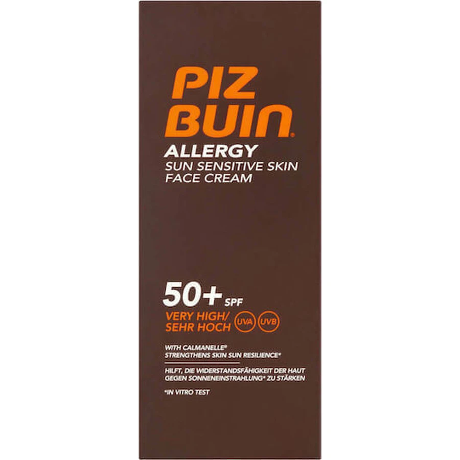 Piz Buin Sensitive Cream Водостойкий солнцезащитный крем для лица SPF50 50 мл: цены и характеристики