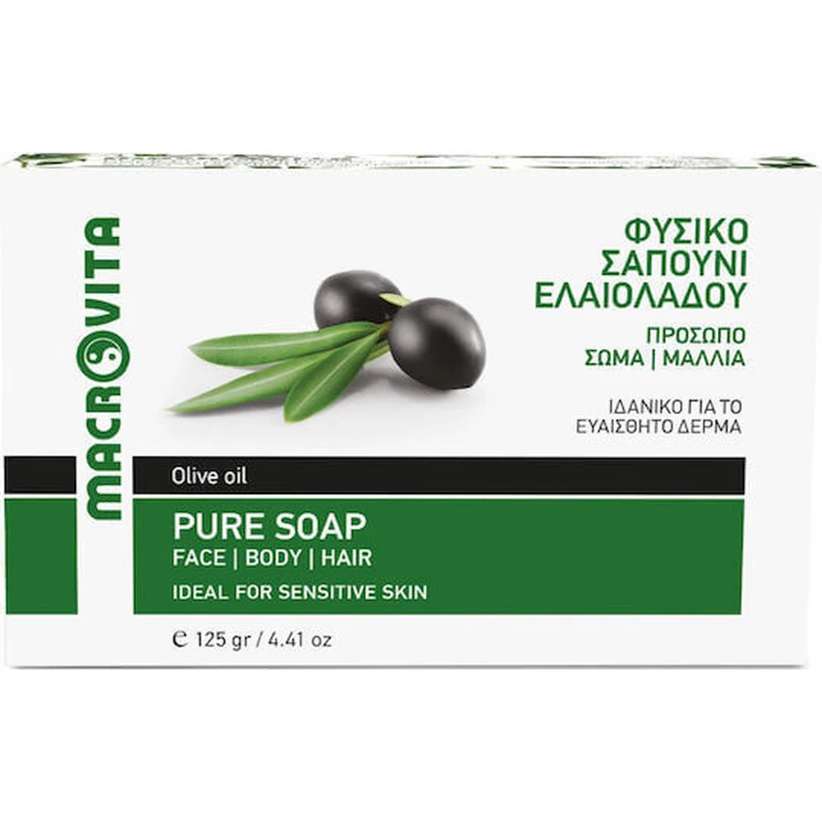 Macrovita Мыло с оливковым маслом для рук, тела и волос 125 гр.: цены и характеристики