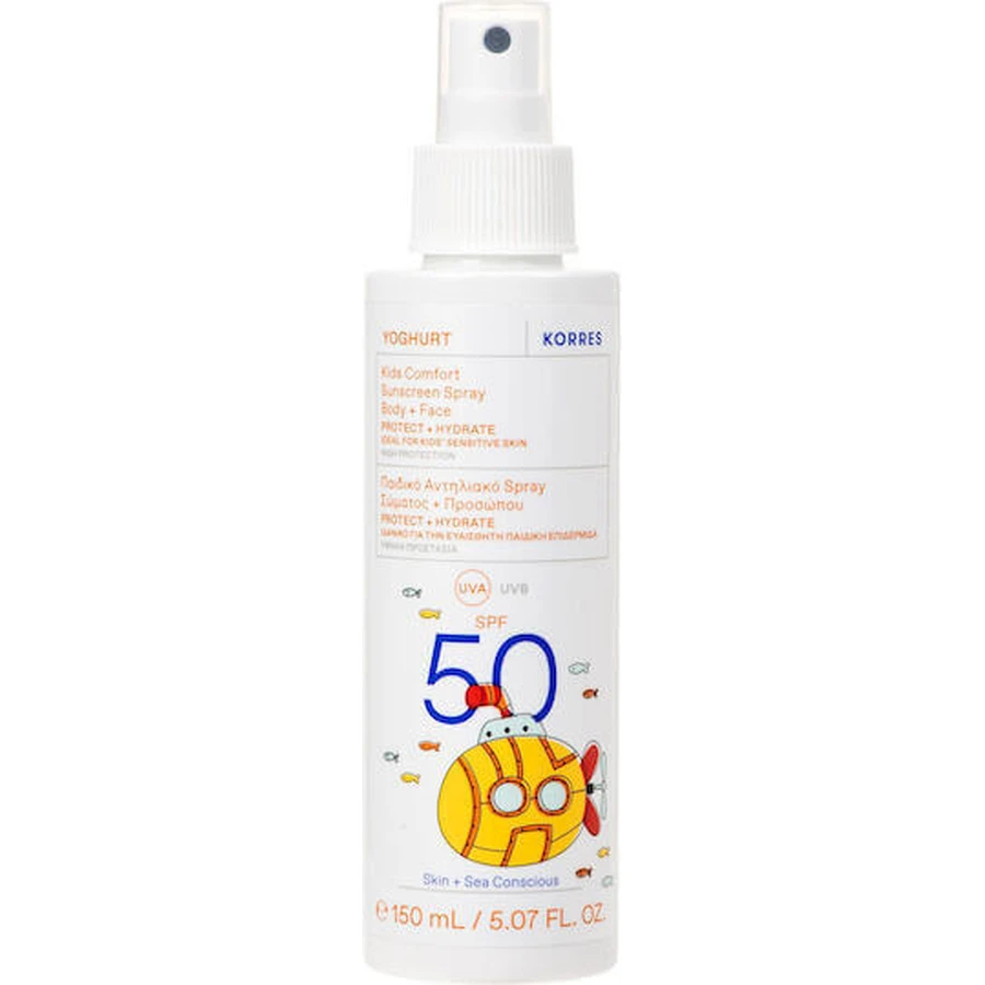 Korres Yoghurt Kids Comfort Kids Солнцезащитный крем-спрей SPF50 150 мл: цены и характеристики