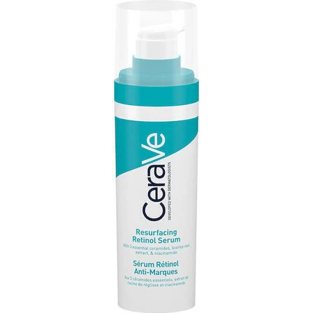 Сироватка для обличчя CeraVe Resurfacing Retinol проти зморшок з ретинолом і ніацинамідом для відбілювання та проти акне 30 мл: ціни та характеристики