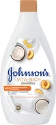 Johnson &amp; Johnson Vita Rich Smoothies Йогурт, персик і кокос Зволожуючий лосьйон для тіла зі смаком кокоса для сухої шкіри 400 мл
