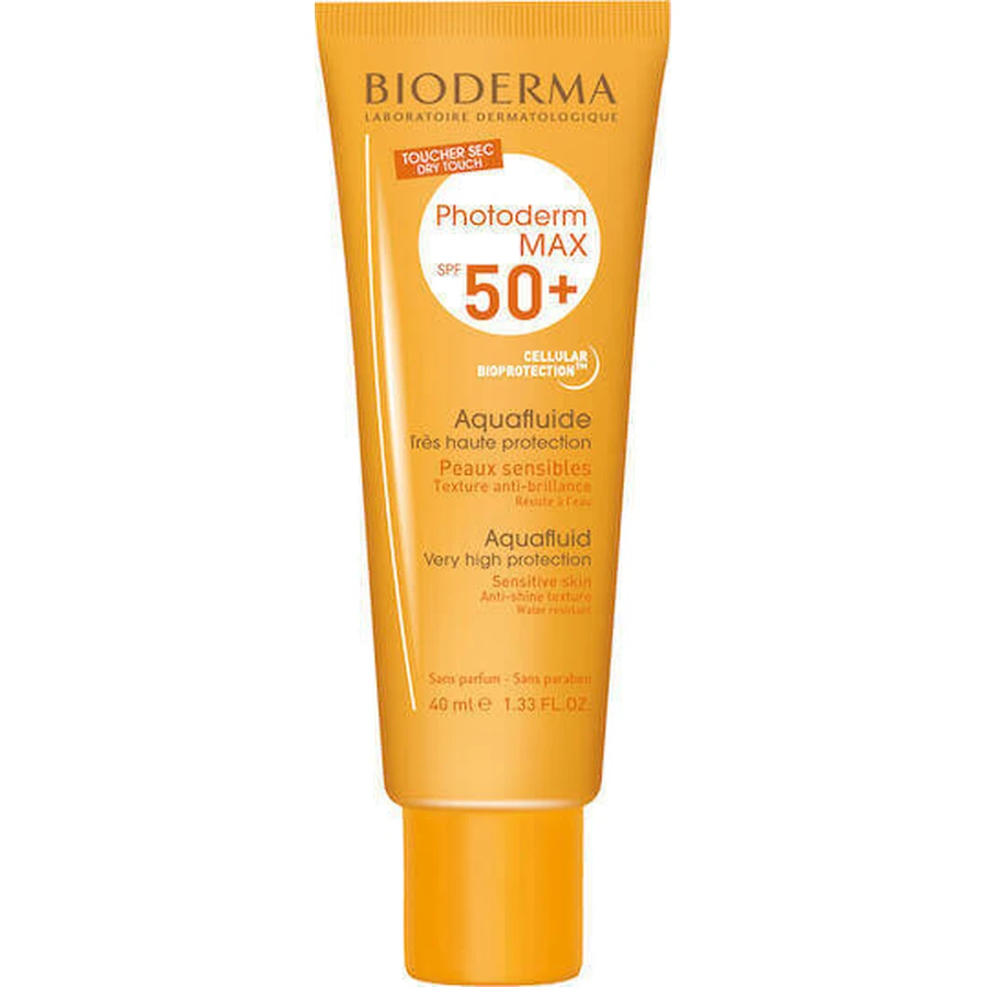 Bioderma Photoderm Max Aquafluid Waterprof Сонцезахисний крем для обличчя від сонця (SPF50) 40мл: ціни та характеристики