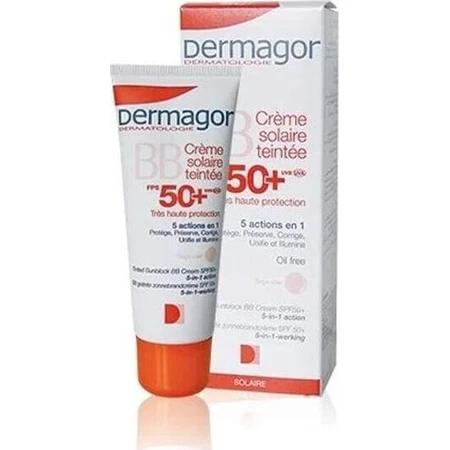Dermagor BB Сонцезахисний тонований сонцезахисний крем для обличчя SPF50 з пігментом Beige Clair 40мл: ціни та характеристики