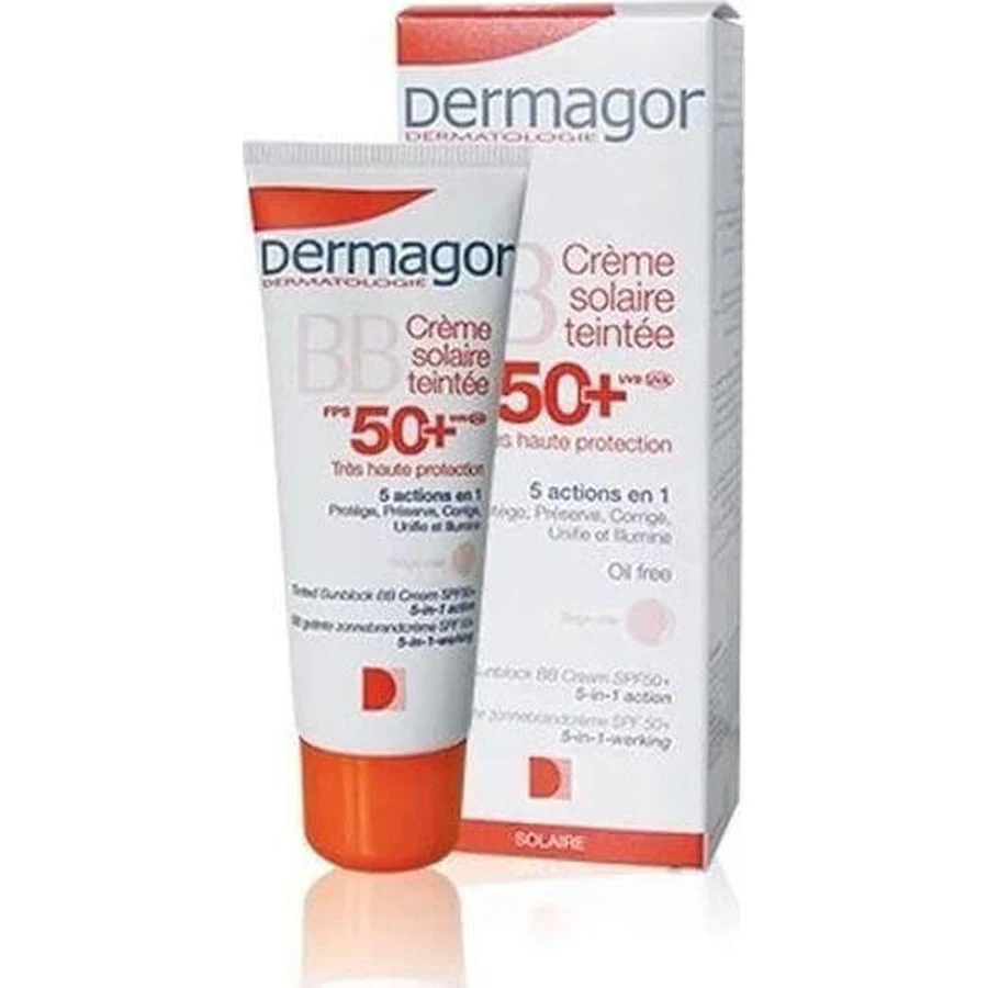 Dermagor BB Сонцезахисний тонований сонцезахисний крем для обличчя SPF50 з пігментом Beige Clair 40мл: ціни та характеристики