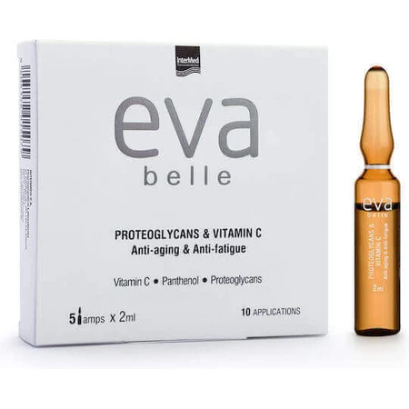 InterMed Eva Belle Антивозрастная увлажняющая и антивозрастная сыворотка для лица с витамином С для детоксикации и осветления 5x2 мл: цены и характеристики
