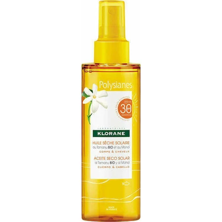 Klorane Polysianes Сонцезахисна олія для тіла SPF30 200мл: ціни та характеристики