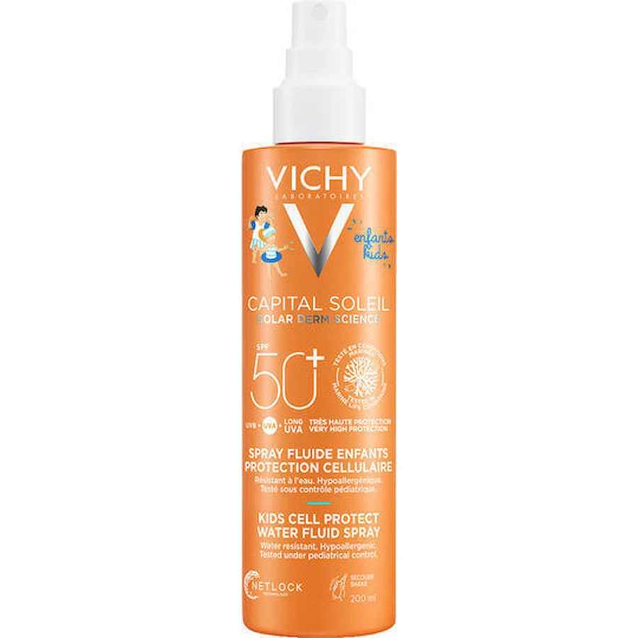 Vichy Capital Soleil Водостійкий дитячий сонцезахисний крем-спрей SPF50 200 мл 524894 524894: ціни та характеристики
