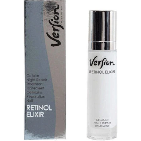 Версія Retinol Elixir Retinol and Hyaluronic Acid Нічний крем для обличчя проти старіння та плям з ретинолом і гіалуроновою кислотою 50мл: ціни та характеристики