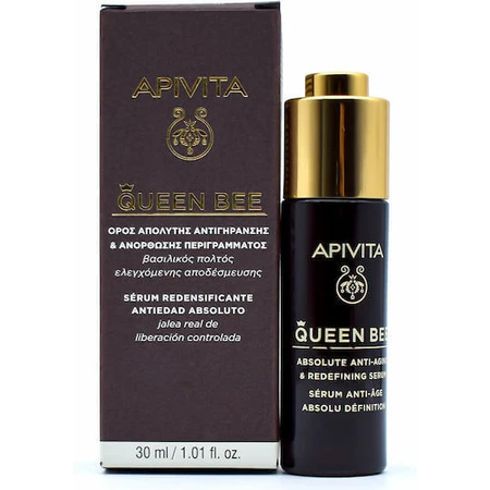 Apivita Queen Bee Absolute Anti Aging & Redefining Serum Увлажняющая и антивозрастная сыворотка для сияния и тонизирования 30 мл: цены и характеристики